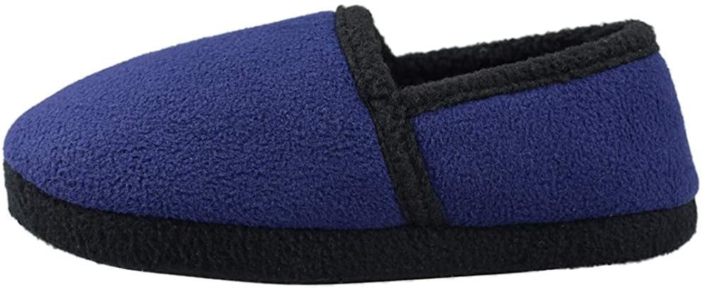 Tirzrro Little/Big Kids Warm Plush Fleece Slippers with Soft Memory Foam Slip-on Indoor Shoes 