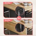 thumbnail image 3 of Bestier Rolling Kitchen Utility Cart w/ Collapsible Surface Extender, Grey, 3 of 7