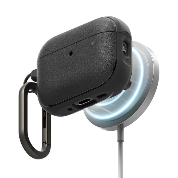 Ringke Onyx Magnetic [Compatible with MagSafe] for AirPods Pro 3rd Case, Lightweight Anti-Slip Grip Protective Cover - Black