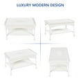 thumbnail image 6 of White Wicker Patio Furniture Coffee Table, 6 of 7