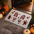 thumbnail image 3 of Halloween Doormat Bloody Boot Print Entry Rug Non Slip Indoor Outdoor 16"x24" 1 Pc, 3 of 4