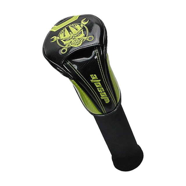 pitrice Durable Golf Driver Couvre-Chef PU Cuir UT Club Couvre-Chef Garde Vert No.1