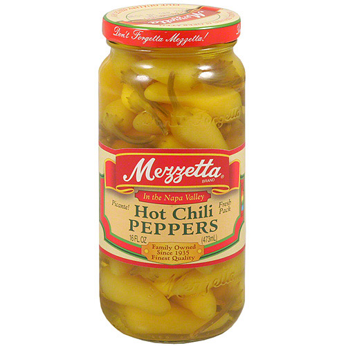 Mezzetta Hot Chili Peppers, 16 oz (Pack of 6)