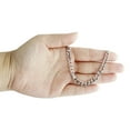thumbnail image 7 of 10K White Gold Cubic Zirconia / CZ Curb Cuban Link 5.75mm Lock Necklace 17", 7 of 7