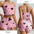 thumbnail image 6 of Youpwaven Valentine's Day Heart Print Alluring Nightwear Set 2-Piece Women's Sleeveless Home Clothes Set Embellished Sling Cami Fitted Shorts Sexy Pajamas Homewear Sleepwear Suit for Women Size S-XL, 6 of 8