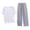 White, variant on SHTXOZHI Mens Pajamas Sets 2 Piece Outfits Short Sleeve Sleepwear Soft Loungewear Pants Plus Size Loose Homewear