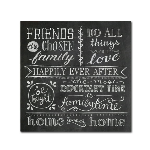 Trademark Fine Art 'Inspiration Chalkboard IV' Canvas Art by Mary Urban