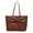 Brown, variant on Women's Large Capacity Tote Bag Bow Knot Pu Leather Lightweight Shoulder Bags Top Handle Handbags Purse Black