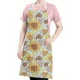 thumbnail image 5 of Sunflower Pattern Apron-Garden Aprons for Women with Pockets-Cotton Linen Waterproof Kitchen Cooking Gardening Aprons Adjustable for Kitchen,Cooking,BBQ and Salon 33x27 Inch, 5 of 7