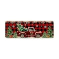 thumbnail image 1 of Christmas Reindeer and Tree Design Non-Slip Kitchen Bathroom Entrance Floor Mat 2x3 Feet Roll-Pack Shipping, 1 of 6