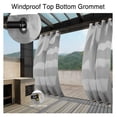 thumbnail image 2 of Patio Curtain Panel - 50x120in Outdoor Privacy Curtains - Greyish White Grommet Top - Waterproof Gazebo Drapes for Porch, Cabana, Lanai, 2 of 7