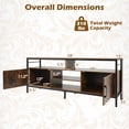 thumbnail image 3 of Gymax TV Stand for TVs up to 65'' Entertainment Center w/ 2 Storage Cabinets & 4 Open Shelves, 3 of 10
