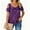 Purple, variant on Sparkly Sequin Tops for Women Cold Shoulder Short Sleeve Glitter Club Holiday Party Pullover Shirt Round Neck Casual Blouse Purple M