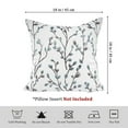 thumbnail image 2 of Set of 2 Jacquard Hold Pillowcase Sofa with leaf decoration Pillowcase Square Cushion cover, 18x18 inches-blue, 2 of 5