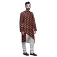 thumbnail image 2 of Atasi Printed Casual Asymmetric Kurta Set For Men Designer Long Kurta For Boys, 2 of 3
