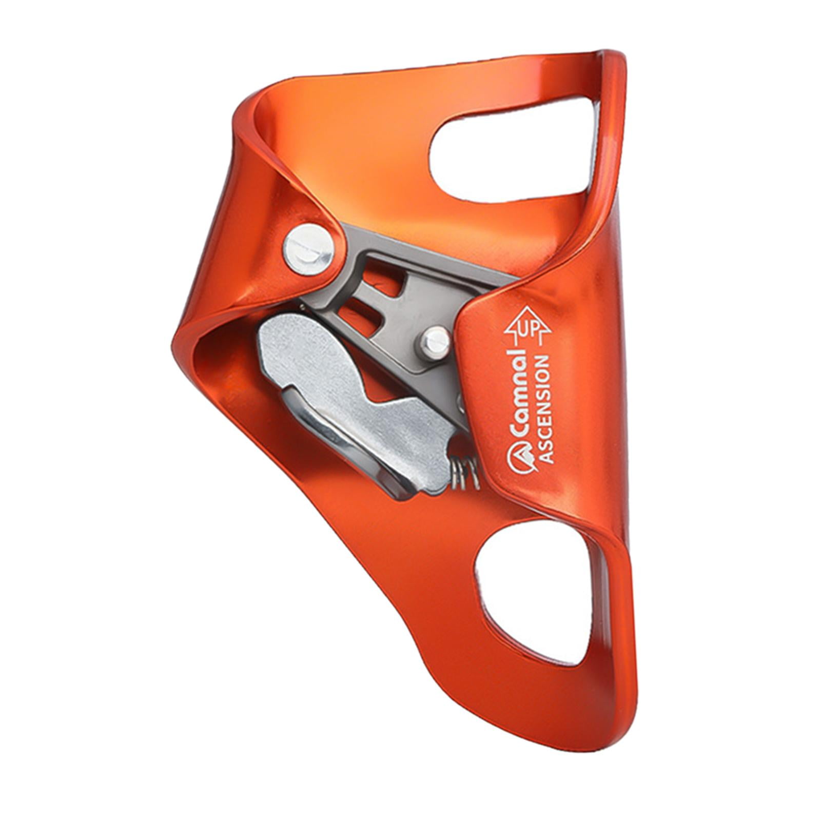 Rock Climbing Chest Ascender Rappelling Equipment, Nonslip Ascending Rigging Clamp Abdominal Riser for Caving, Tree Arborist, 10-13mm Ropes Orange