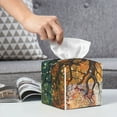 thumbnail image 6 of Yiaed Seasonal Tree Reflection Print Tissue Box Cover, PU Leather Decorative Organizer for Tabletop, Bathroom, Car, Office Creative Decorative, 6 of 7