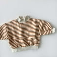 thumbnail image 2 of Daznico Baby Girl Boy Knit Sweater Stripe Sweatshirt Warm Crewneck Long Sleeve Tops for Toddler Kids Pullover,12-18 Months, 2 of 5