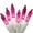 Pink, variant on 612 Vermont 100 Pink Christmas Lights on a White Wire String, UL Approved, Indoor/Outdoor Use, 18 of Lighted Length, 20 of Total Length