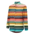 thumbnail image 6 of Womens Tops Elegant Print Cotton Long Sleeve Button Blouse Spring Summer Shirts for Women Multicolor 5Xl, 6 of 7