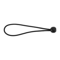 Elastic Fixed Rope Ball Tent Cords 23cm Adjustable Bungee Cords with Metal Buckle Black 1pc