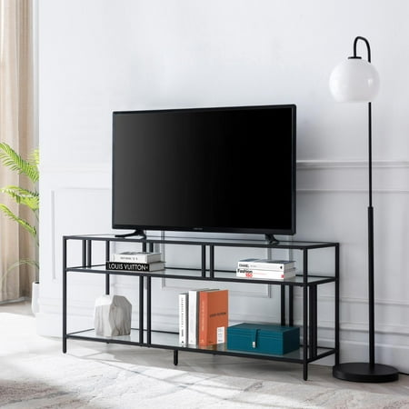 Camden&Wells - Cortland TV Stand for TVs Up to 60" - Blackened Bronze/Glass