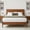 Walnut, variant on Mid Century Platform Bed King Size with Headboard, Wooden Bed Frame with Underneath Storage and Wood Slats, Heavy Duty Support and No Box Spring Needed, Walnut