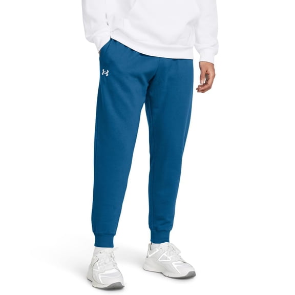 Under Armour Men's Rival Fleece Joggers, (406) Photon Blue / / White, Large