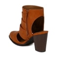 thumbnail image 3 of BC08 Women Leatherette Pointy Toe Strappy Ankle Bootie Heel, 3 of 5