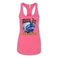 thumbnail image 2 of Reel It Like You Stole It Ladies Racerback Tank Top, Hot Pink, Small, 2 of 3