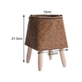 thumbnail image 4 of DOLITY Plant Basket with Legs Rattan Basket Decorative Simple Basket Planter Flower Pot Square Dark Brown, 4 of 9