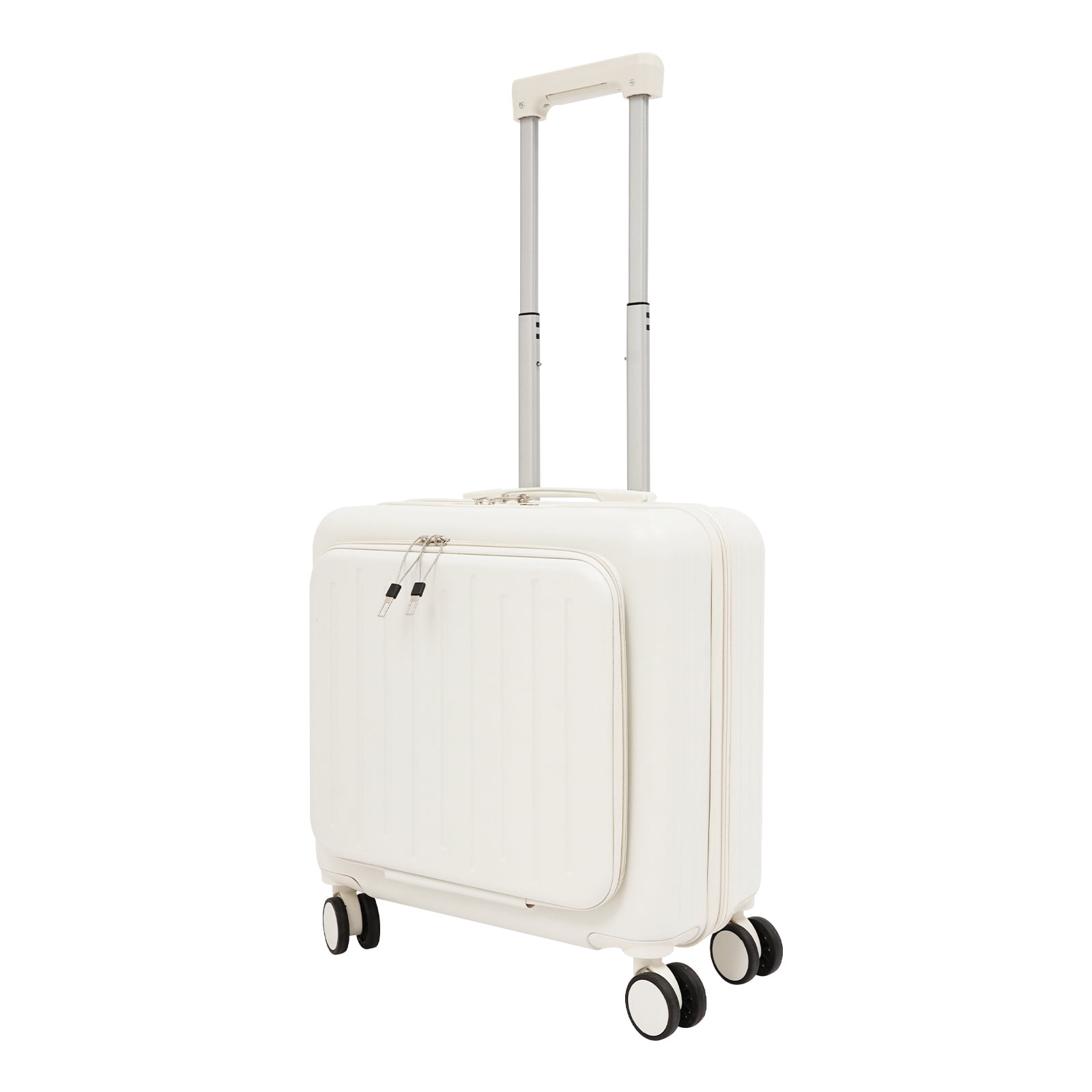 18" Boarding Suitcase, Suitcase with Front Compartment, Travel Luggage Suitcase