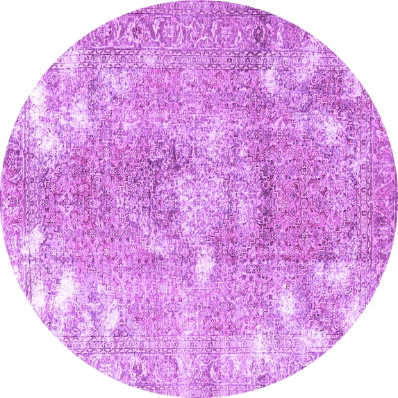 Ahgly Company Indoor Round Persian Purple Traditional Area Rugs, 3' Round