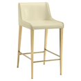 thumbnail image 1 of Sunpan Lawrence 25.5" Modern Faux Leather Counter Stool in Cream, 1 of 3