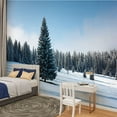 thumbnail image 2 of Peel and Stick Wallpaper Winter Tree Modern Art Wall Mural Decor Self Adhesive and Removable 100in x 144in, 2 of 8