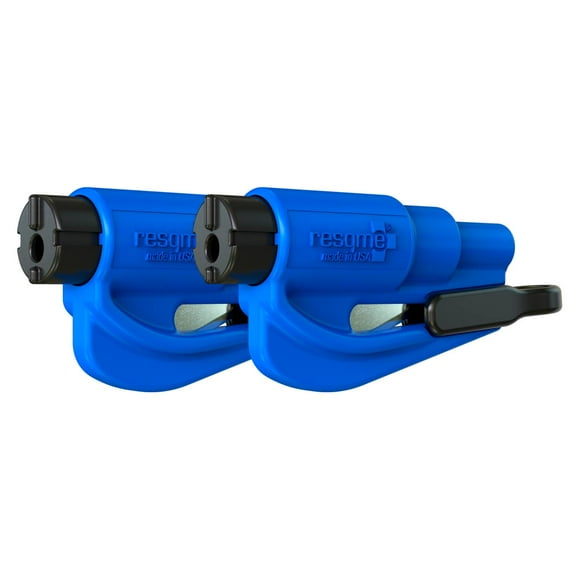 Resqme Pack of 2, The Original Seat belt Cutter and Window Breaker, Blue