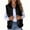 #0321-Black, variant on Pounoo Womens Leather Cropped Puffer Vest Winter Faux Leather Zip Up Sleeveless Jacket Winter Warm Thick Sleeveless Waistcoat Gift