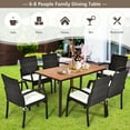 thumbnail image 5 of Patiojoy Acacia Table Dining Table w/ 2" of Hole Slatted Wood Surface for Indoors & Outdoors, 5 of 10