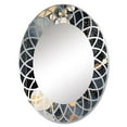 thumbnail image 2 of DESIGN ART Designart "Pastel Abstract With Blue Black & Gold Spots XVII" Modern Geometric Wall Mirror 20in.x30in., 2 of 4