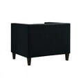 thumbnail image 5 of Posh Living Phoenix Button Tufted Velvet Accent Chair in Black, 5 of 8