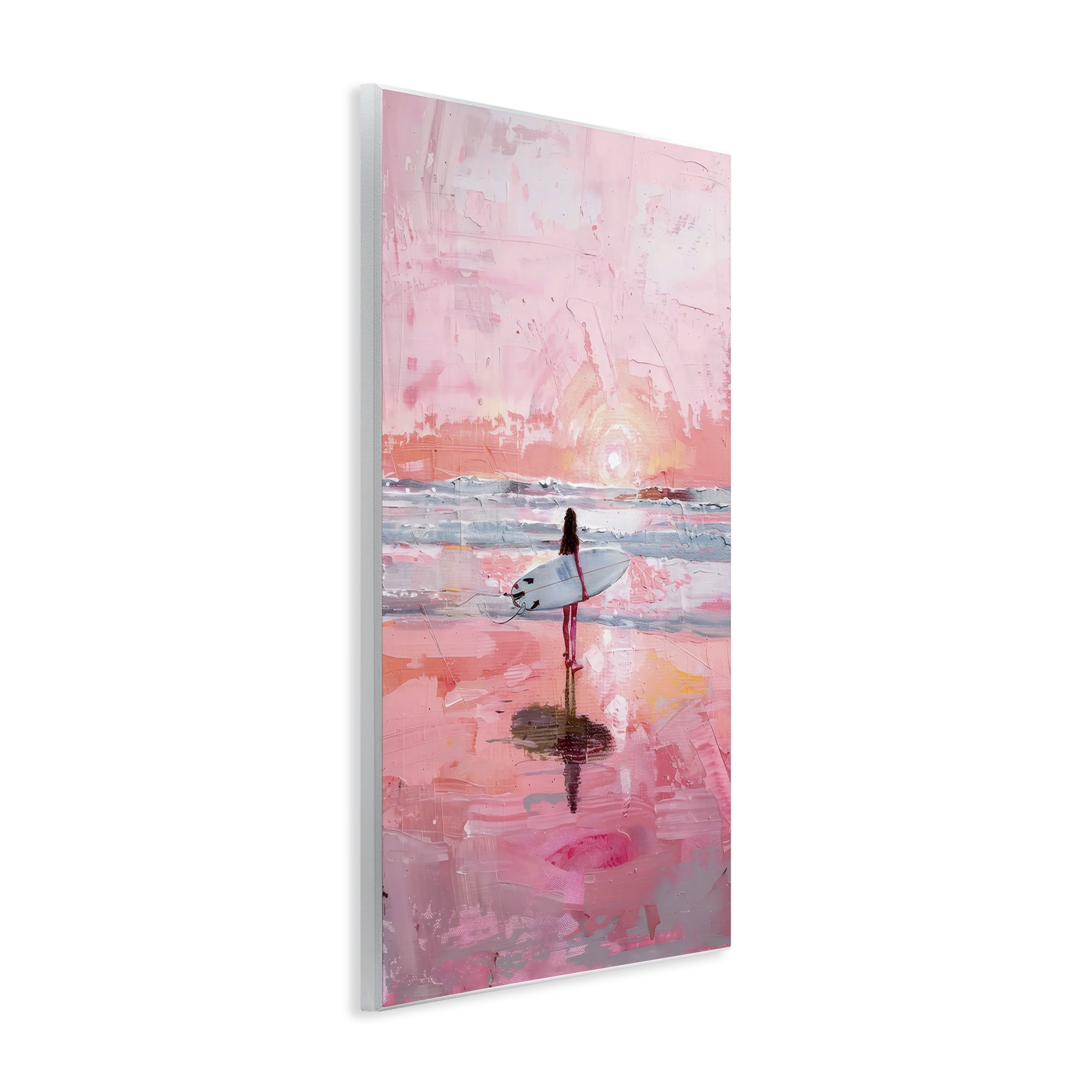 Stupell Industries Surfer at Pink Sunset Wall Plaque Art, design by Creative Studio