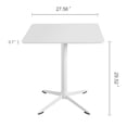 thumbnail image 4 of Modern Dining Table, Thickness MDF top white kitchen bar Table，Mid-Century modern dinning Table for Kitchen Dining Room & Living Room., 4 of 5