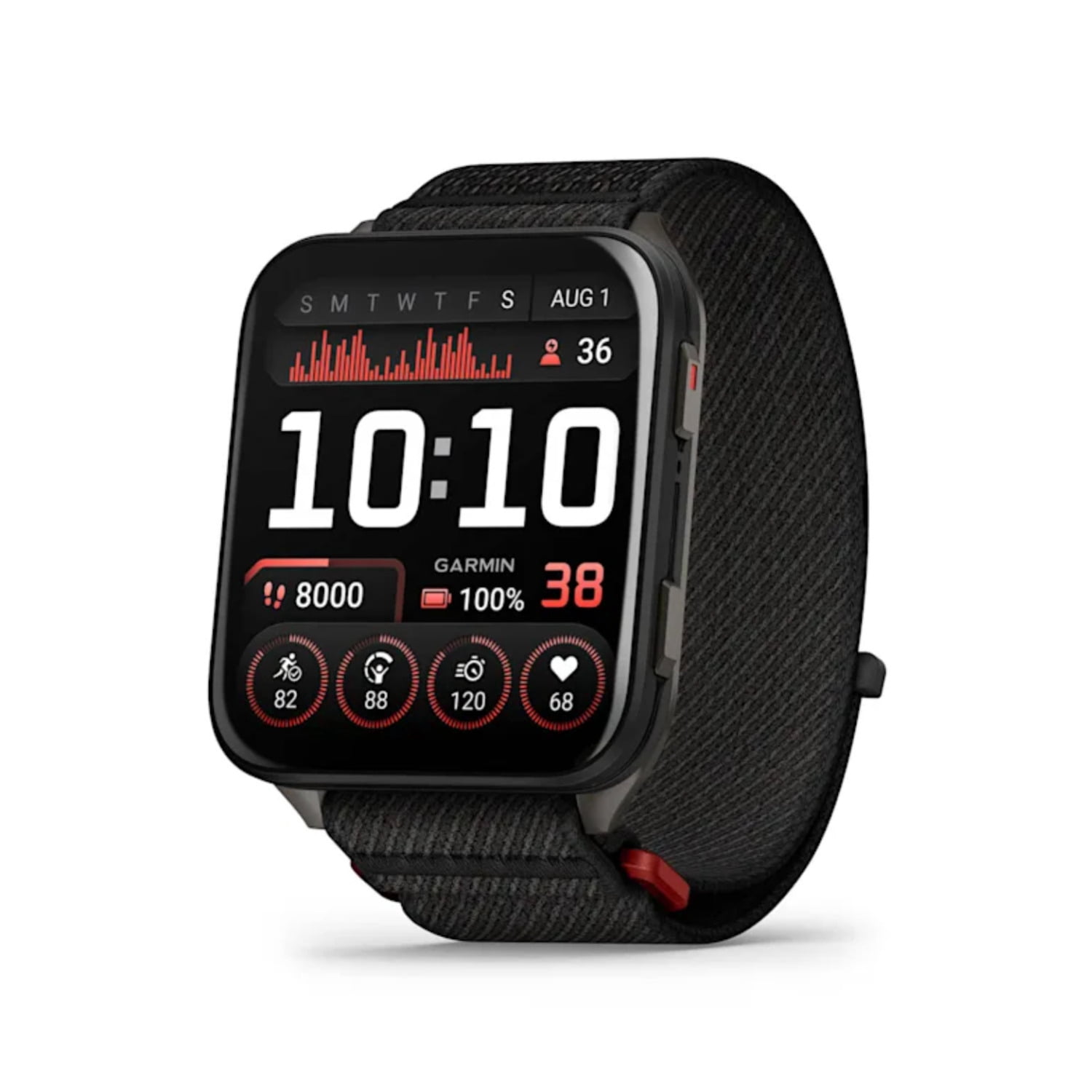 Garmin Venu X1 Black with Slate Titanium Caseback/Black ComfortFit Band Bundle with Storage Case and Smartwatch Accessory (3 Items)