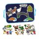 thumbnail image 2 of Tablero de cuentos de fieltro para niños y niñas de 3 años en adelante, juego de guardería sensorial plegable y portátil, regalos del Día cabra, 2 of 8