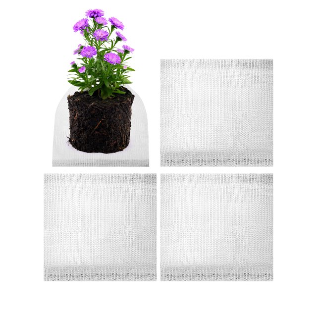 Uxcell 4 Pack 1 Galón Protector de Raíces de Planta 10x9" Acero Inoxidable Guardar Raíces
