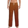thumbnail image 2 of Lsque Orange Glitter Print Men's Pajama Pants, Lounge Pant - Comfortable Home Wear,Elastic Waistband, Stylish Design-X-Large, 2 of 9