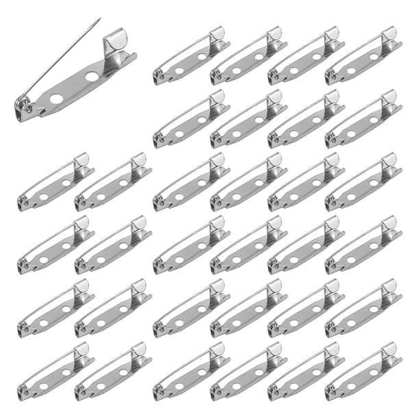 200 Alfileres de Broche, Alfiler de Broche Seguro, Trasero Seguro con de Barra Trasera, Alfileres de Barra Plateada, Respaldos de Alfiler con Plateada