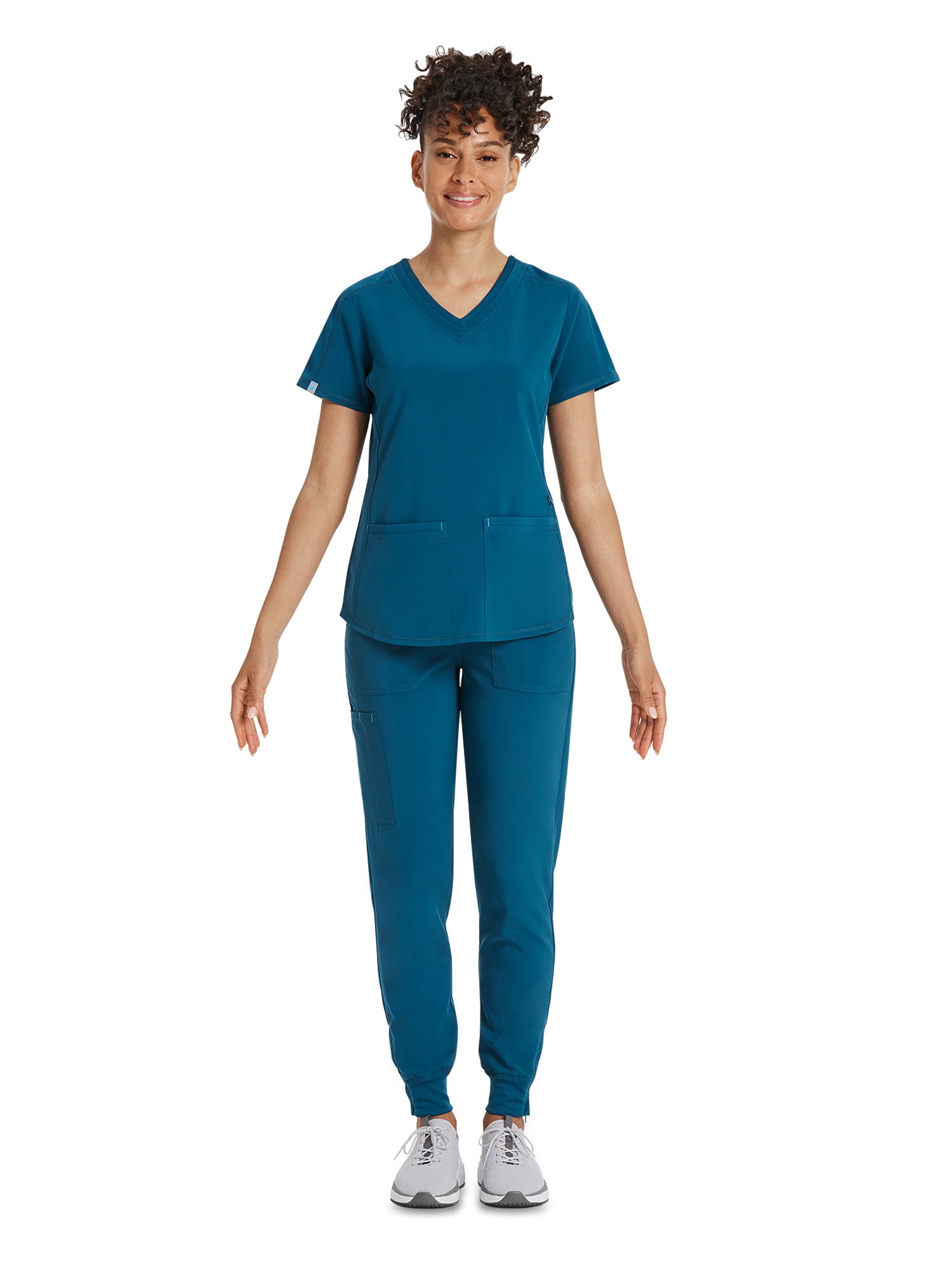 Scrubstar Women's Premium Performance Stretch Double V-Neck Scrub Top, Sizes XS-3XL