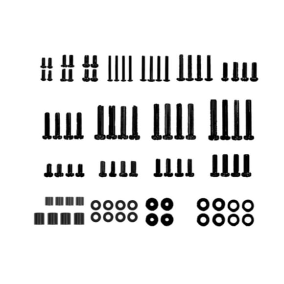 Tornillos para montaje de TV, M4, M5, M6, M8, arandelas y espaciadores para soporte de pared de TV. negro
