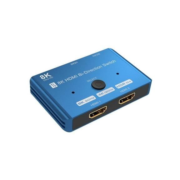 HDMI 2.1 Ultra 8K HDR 10 Bi-Directional Switch 8K@60Hz 4K@120Hz 1in 2out 2in 1out High Speed 48Gbps EARC Splitter(Singal Display)Video Converter Compatible With Xbox X PS5